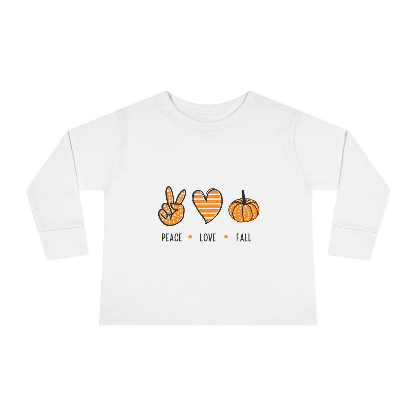 Peace Love Fall Toddler Long Sleeve Shirt