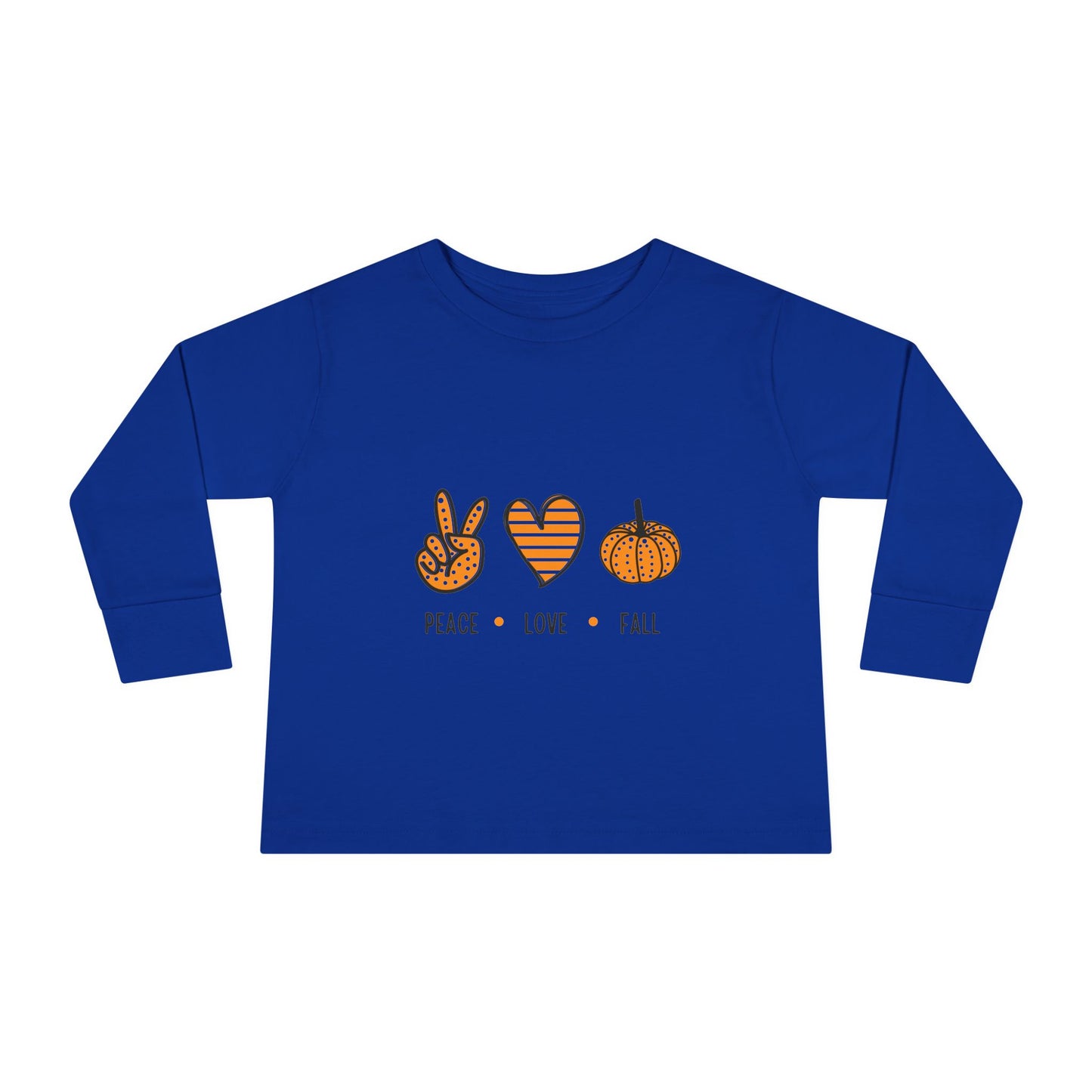 Peace Love Fall Toddler Long Sleeve Shirt