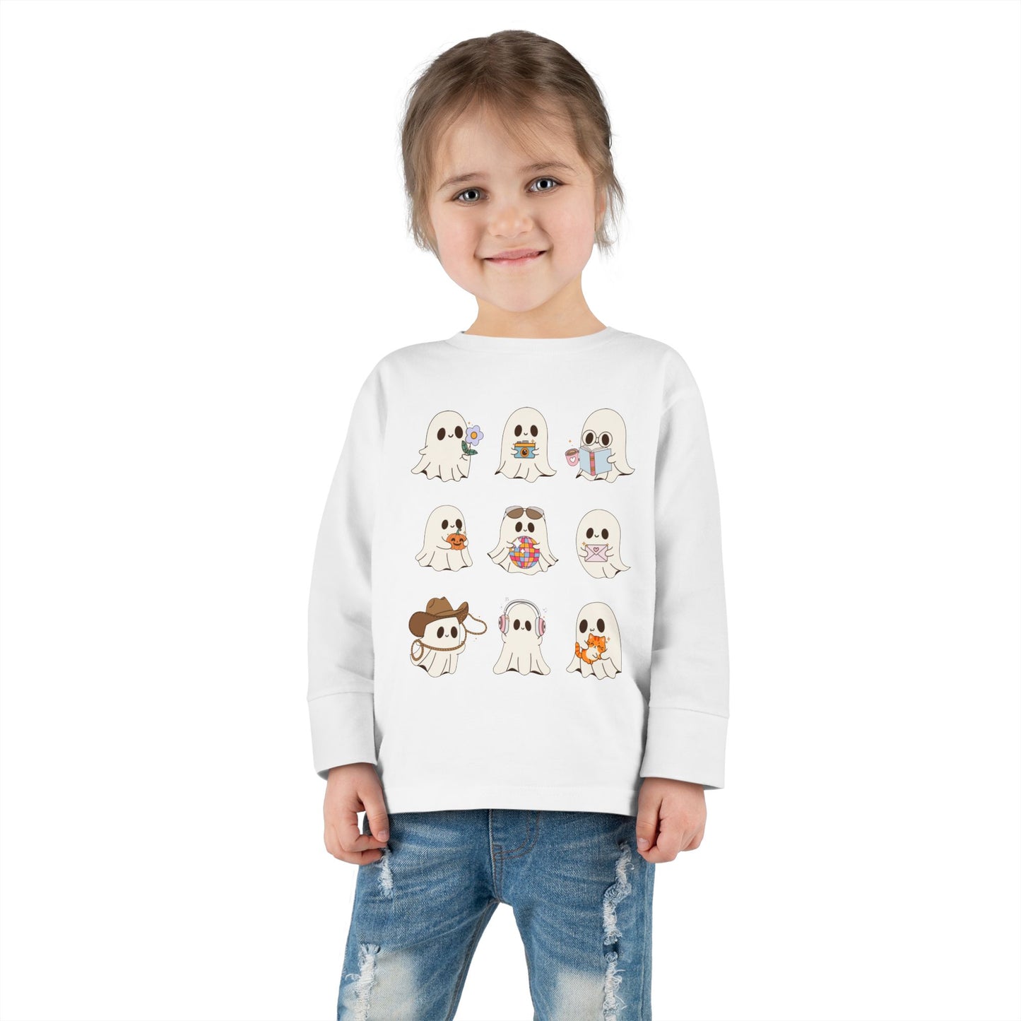 Ghostie Activities Long Sleever Toddler Shirt