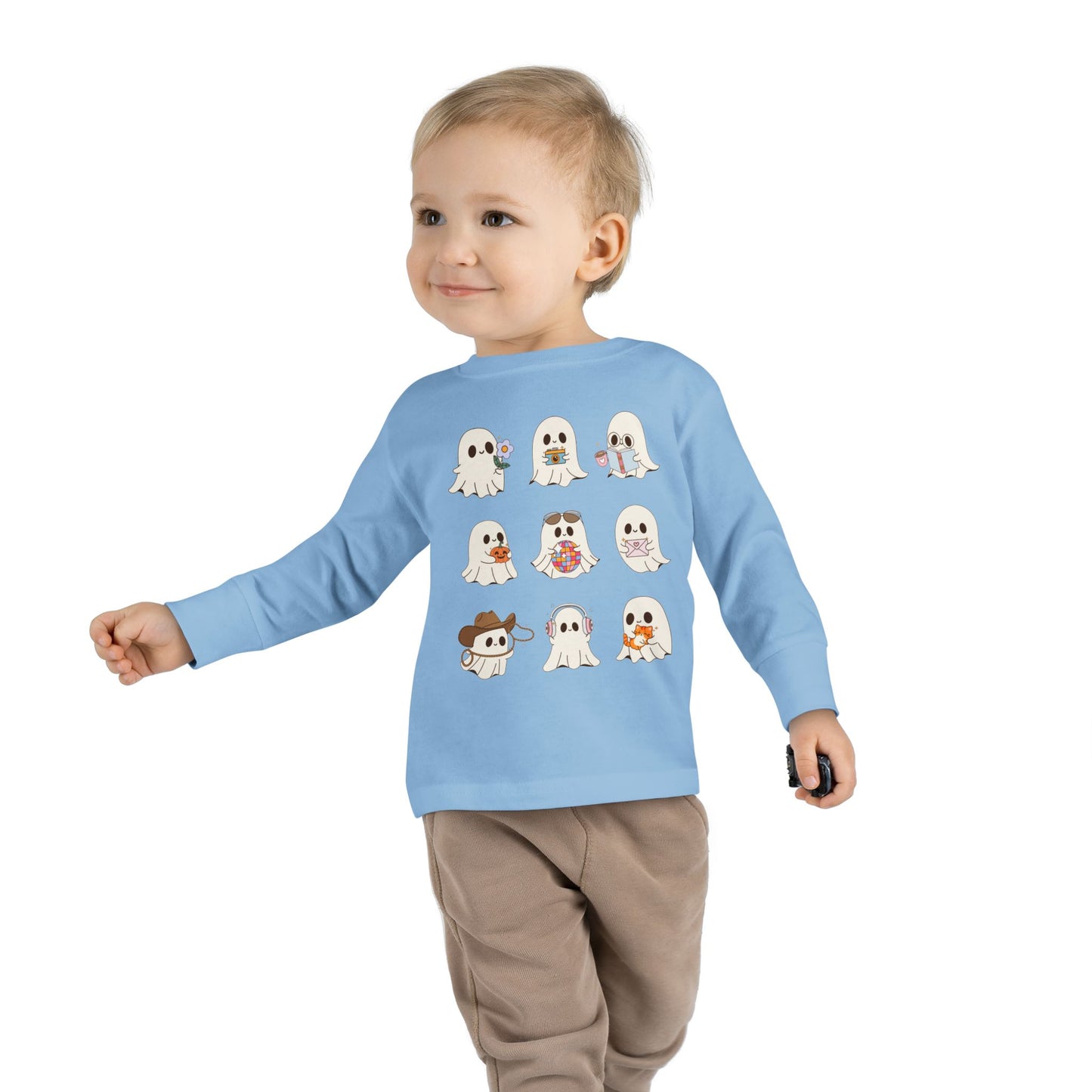 Ghostie Activities Long Sleever Toddler Shirt