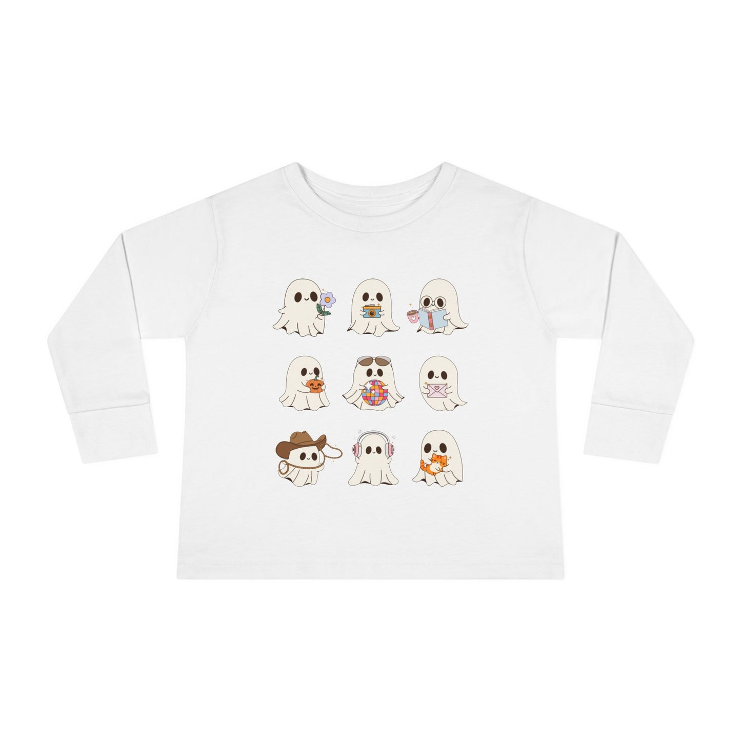 Ghostie Activities Long Sleever Toddler Shirt