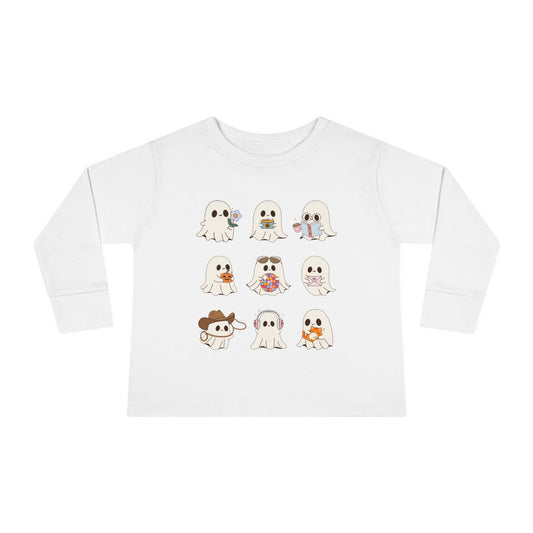 Ghostie Activities Long Sleever Toddler Shirt