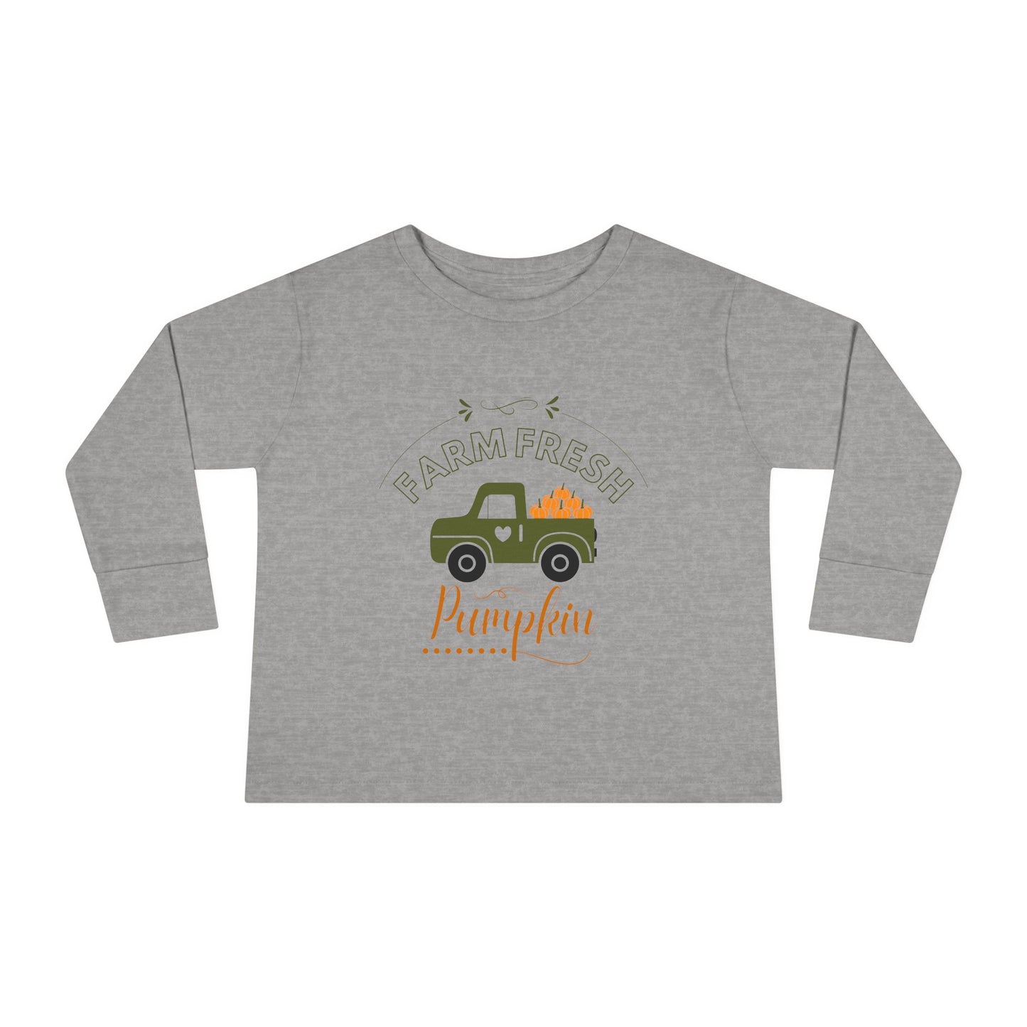 Farm Fresh Pumpkin Long Sleeve Toddler Shirt