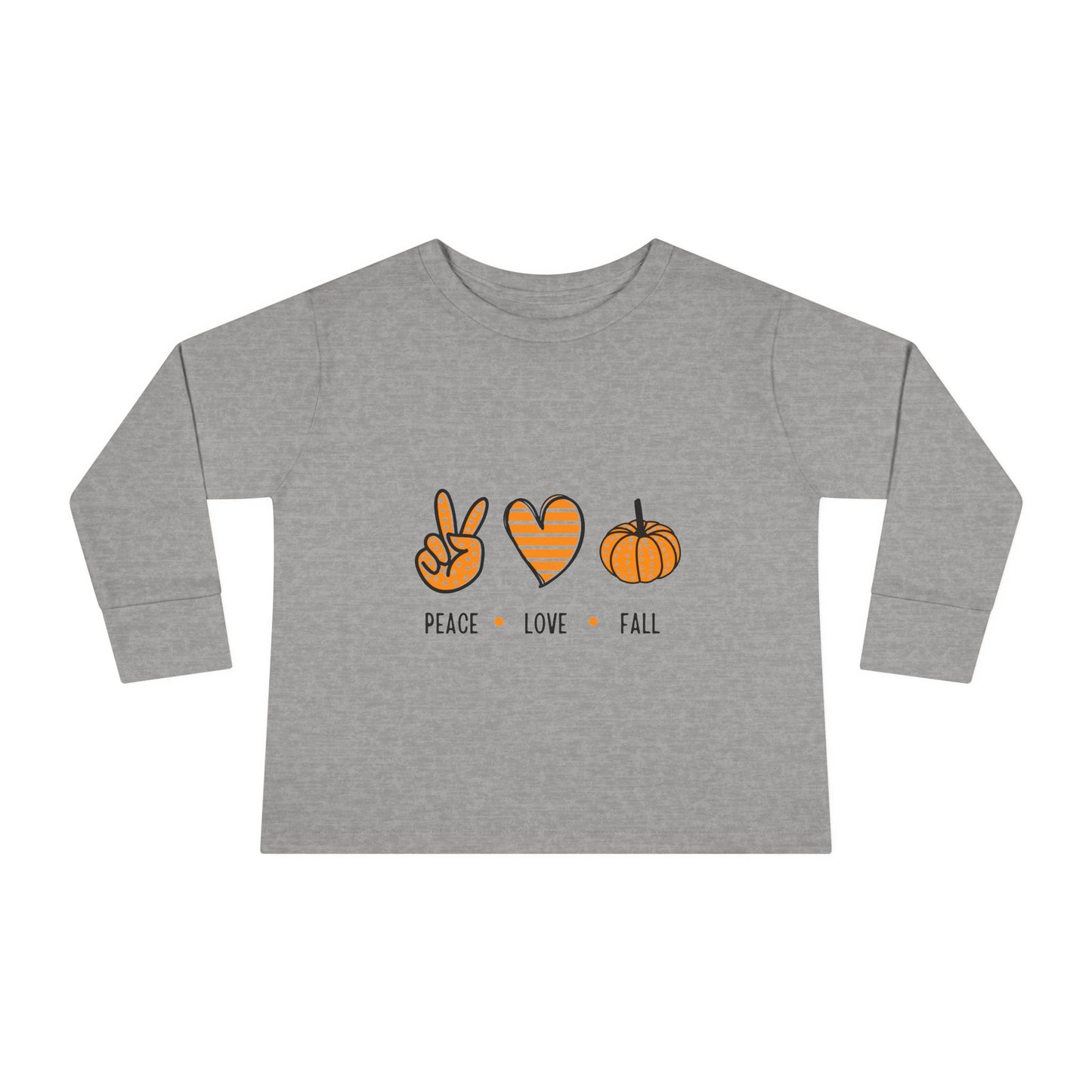 Peace Love Fall Toddler Long Sleeve Shirt