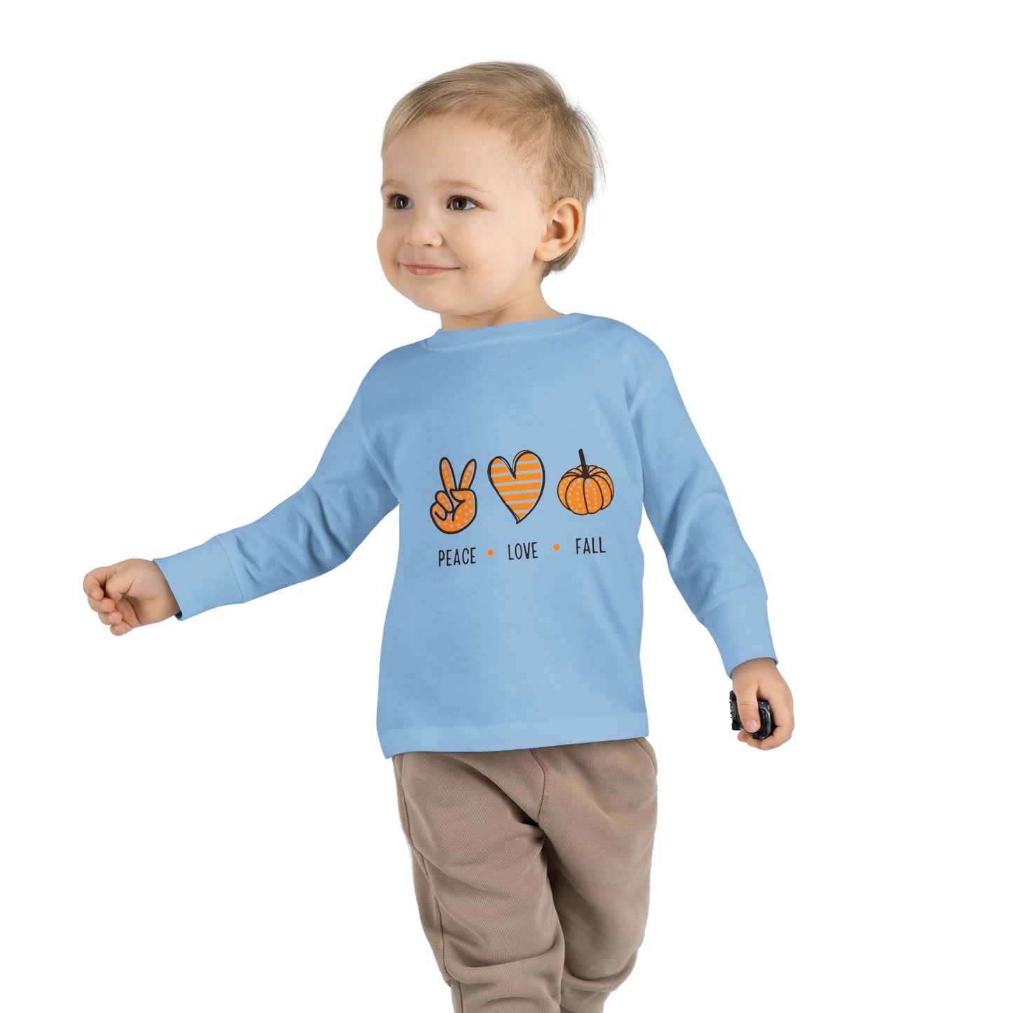Peace Love Fall Toddler Long Sleeve Shirt