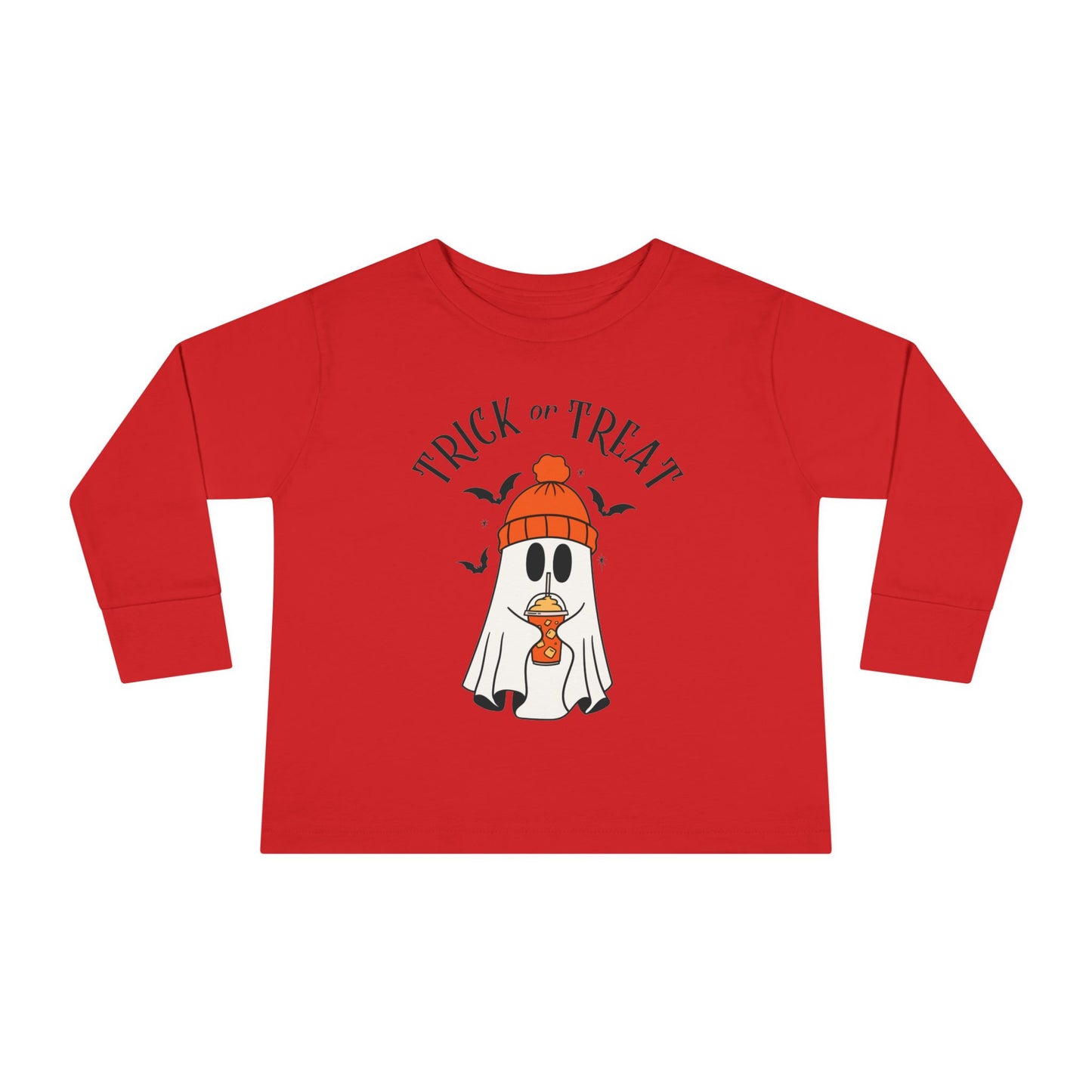 Trick or Treat Ghost Toddler Long Sleeve Tee