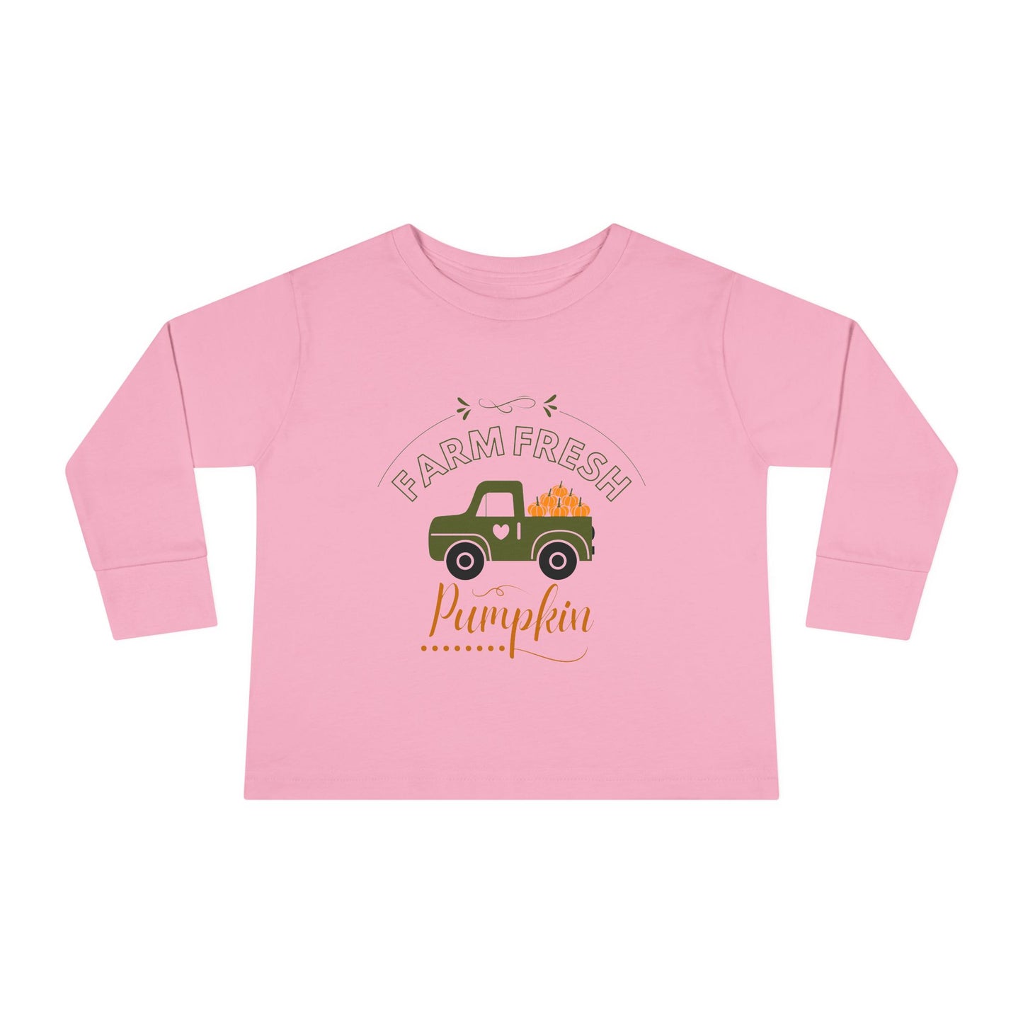 Farm Fresh Pumpkin Long Sleeve Toddler Shirt