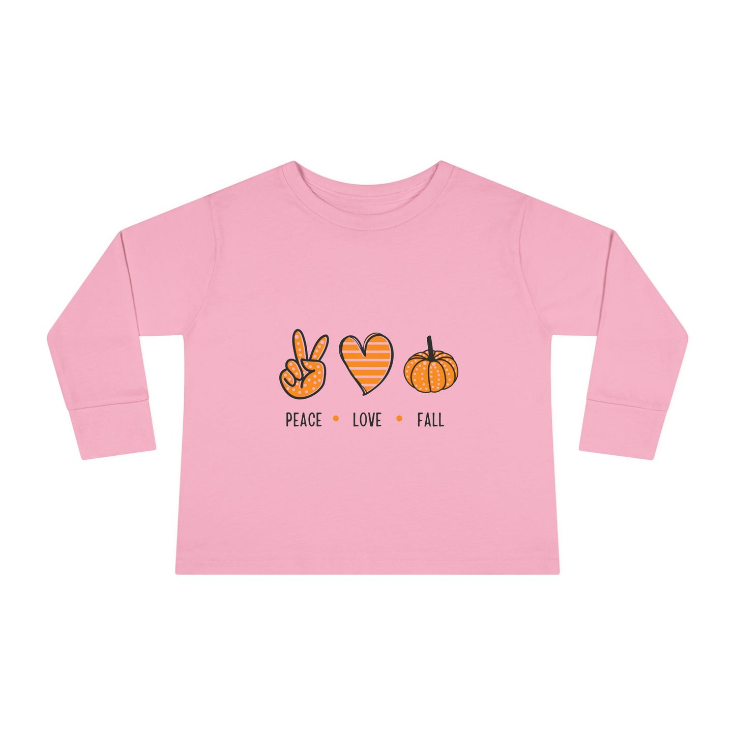 Peace Love Fall Toddler Long Sleeve Shirt