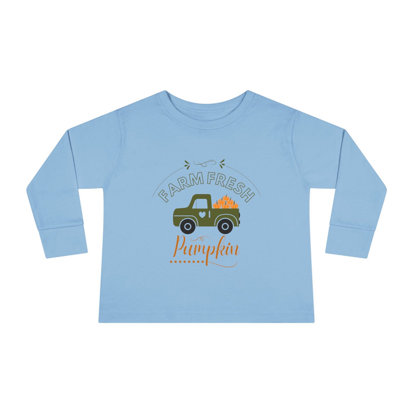Farm Fresh Pumpkin Long Sleeve Toddler Shirt